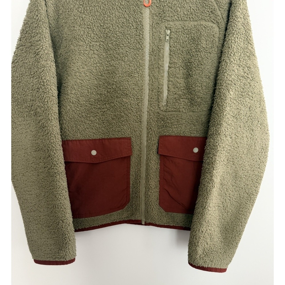 Outerknown Jacket Skyline Sherpa Military Olive Men's Size Small - Picture 5 of 11